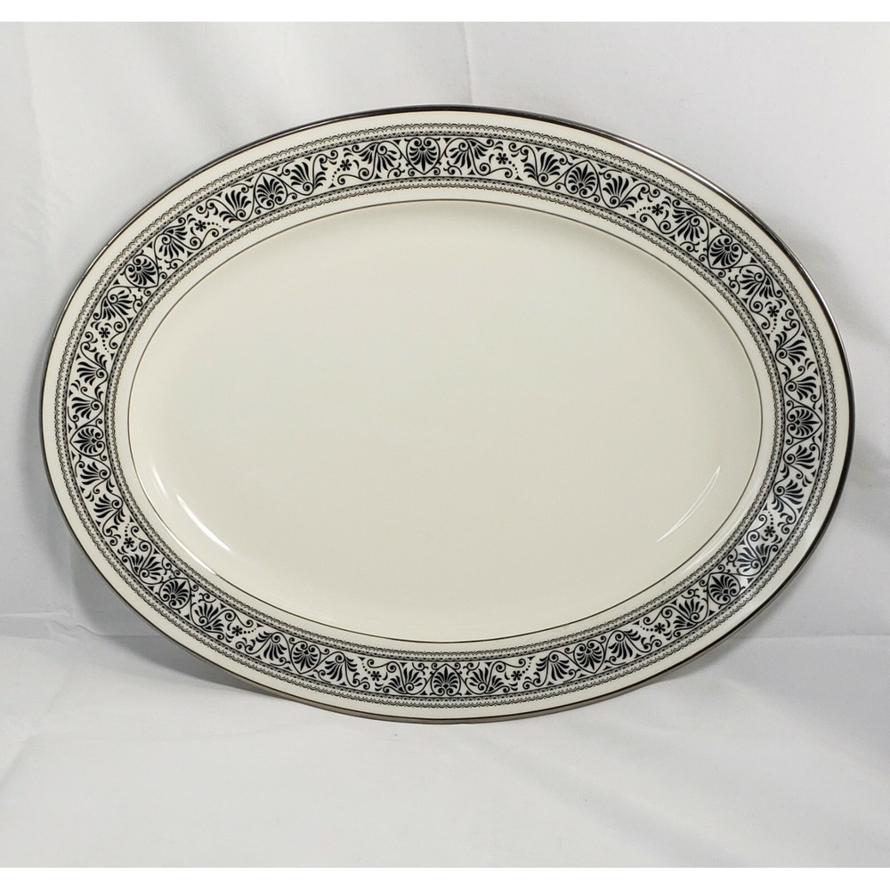 Vintage NORITAKE Prelude Ivory China #7570 Large Oval Serving Platter